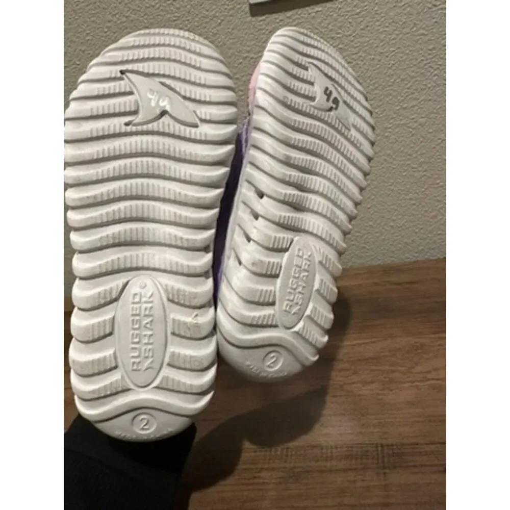 Rugged Shark Girl Swim Shoes Size 2